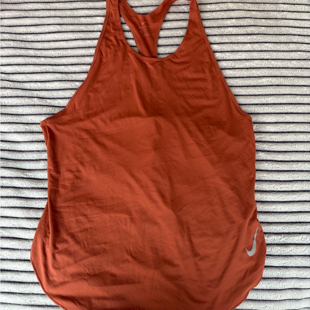 Nike Orange Racerback Dri Fit Tank Top